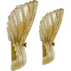 Discount Pamono Shell Wall Lights in Murano Glass by Barovier and Toso, 1969, Set of 2