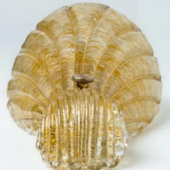Discount Pamono Shell Wall Lights in Murano Glass by Barovier and Toso, 1969, Set of 2