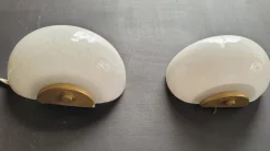 Discount Pamono Shell-Shaped Wall Lights in Refined Murano Glass, 1960s, Set of 2