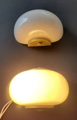 Discount Pamono Shell-Shaped Wall Lights in Refined Murano Glass, 1960s, Set of 2