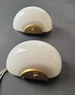 Discount Pamono Shell-Shaped Wall Lights in Refined Murano Glass, 1960s, Set of 2