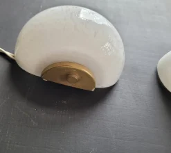 Discount Pamono Shell-Shaped Wall Lights in Refined Murano Glass, 1960s, Set of 2