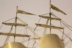 Discount Pamono Ship Wall Light in Solid Copper & Brass by Daniel d'Haeseleer, 1970s