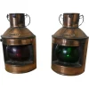 Best Pamono Ships Copper Port and Starboard Lights, 1930s, Set of 2