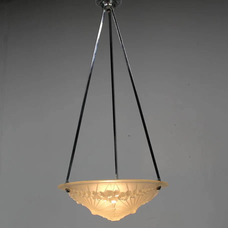 Best Pamono Signed Art Deco 1044 Lamp by Charles Schneider