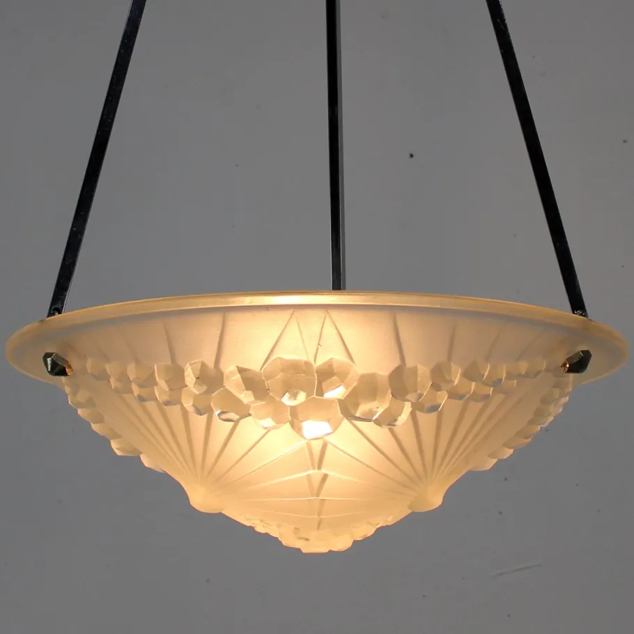 Best Pamono Signed Art Deco 1044 Lamp by Charles Schneider