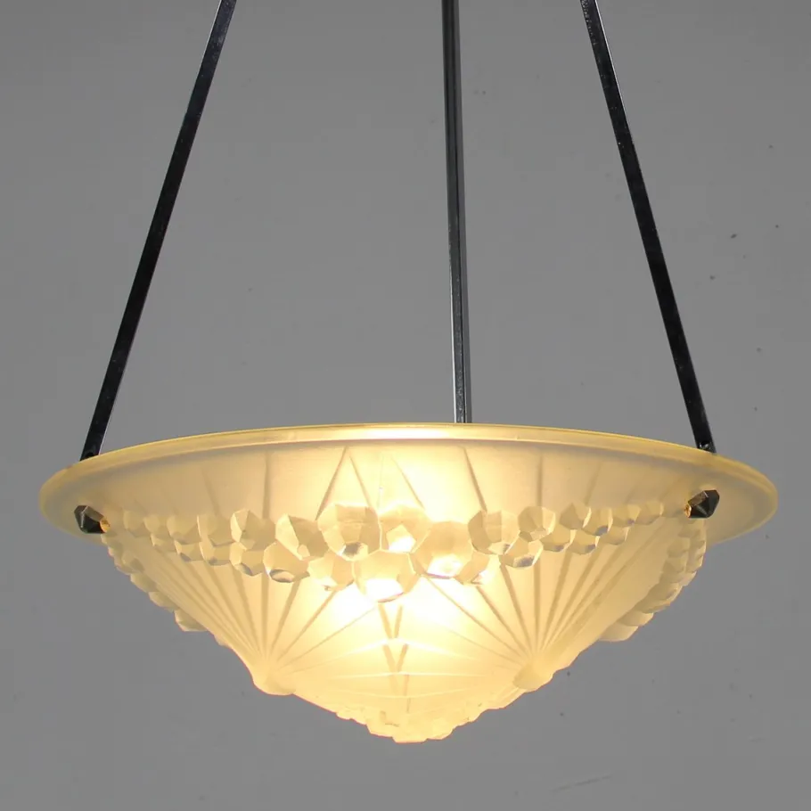 Best Pamono Signed Art Deco 1044 Lamp by Charles Schneider