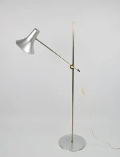 New Pamono Silver Floor Lamp, 1970s