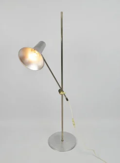 New Pamono Silver Floor Lamp, 1970s