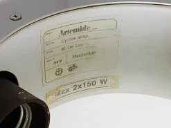 Best Pamono Silver Metal & Sandblasted Glass Cyclos Pendant Lamp by Michele De Lucchi for Artemide, 1985