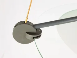 Best Pamono Silver Metal & Sandblasted Glass Cyclos Pendant Lamp by Michele De Lucchi for Artemide, 1985