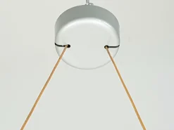 Best Pamono Silver Metal & Sandblasted Glass Cyclos Pendant Lamp by Michele De Lucchi for Artemide, 1985