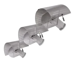 Best Pamono Silver Shogun Wall Lights by Mario Botta for Artemide, 1980s, Set of 3