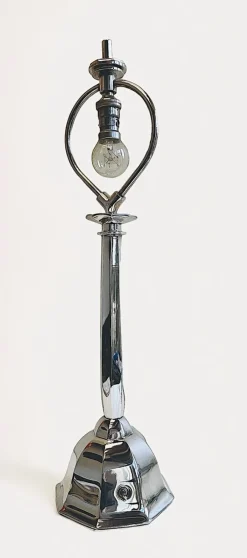 Pamono Silvered Bronze Table Lamp Orient Express by René Prou, 1920s