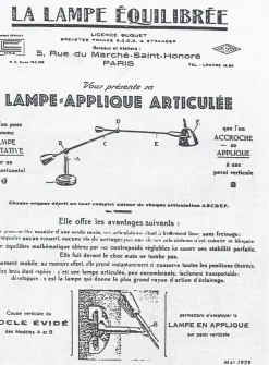 Pamono Silvered Desk Lamp by Edouard-Wilfred Buquet, France, 1930s