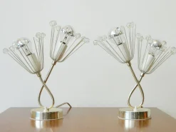 Discount Pamono Silver-Plated Bedside Lamps by Rupert Nikoll, 1960s, Set of 2