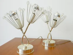 Discount Pamono Silver-Plated Bedside Lamps by Rupert Nikoll, 1960s, Set of 2