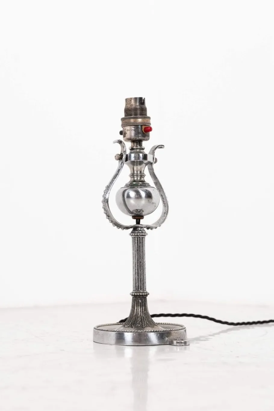Clearance Pamono Silver-Plated Gimbal Lamp, 1890s