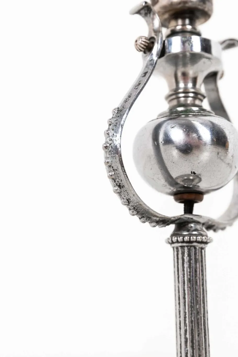 Clearance Pamono Silver-Plated Gimbal Lamp, 1890s