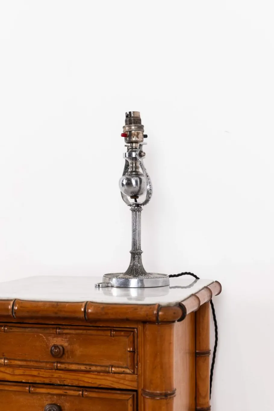 Clearance Pamono Silver-Plated Gimbal Lamp, 1890s