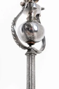 Clearance Pamono Silver-Plated Gimbal Lamp, 1890s