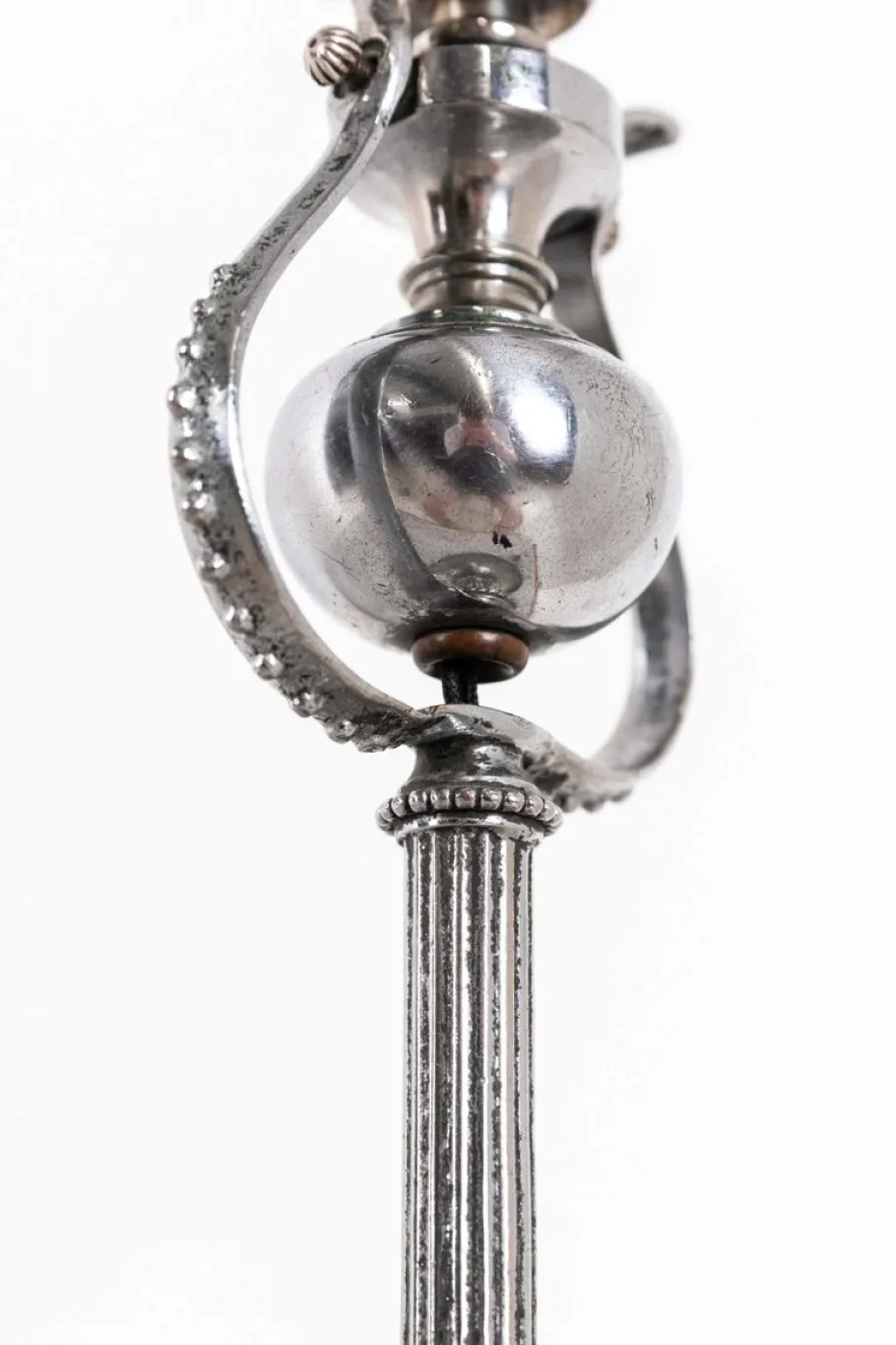 Clearance Pamono Silver-Plated Gimbal Lamp, 1890s
