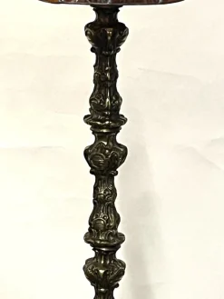 New Pamono Single Brass Tiffany Shade Floor Lamp from Unbekannt, 1950s