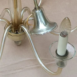 Sale Pamono Six-Arm Murano Glass Chandelier, 1960s