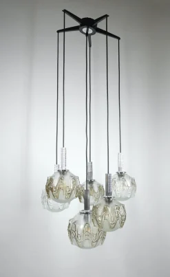 Discount Pamono Six-Light Cascade Lamp by Richard Essig, Germany, 1970s