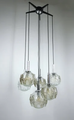 Discount Pamono Six-Light Cascade Lamp by Richard Essig, Germany, 1970s