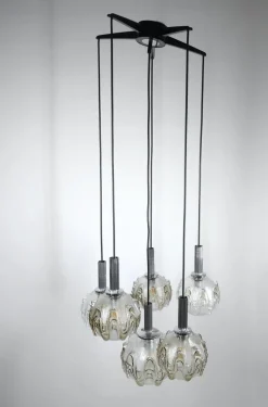 Discount Pamono Six-Light Cascade Lamp by Richard Essig, Germany, 1970s