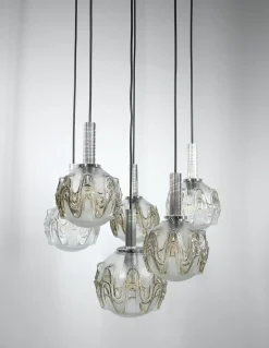 Discount Pamono Six-Light Cascade Lamp by Richard Essig, Germany, 1970s