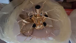 Clearance Pamono Six-Light Murano Glass Petal Chandeliers, 1970s, Set of 2