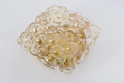 Discount Pamono Small Amber Bubble Glass Sconce by Helena Tynell for Limburg, Germany, 1960s