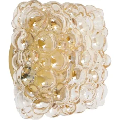 Discount Pamono Small Amber Bubble Glass Sconce by Helena Tynell for Limburg, Germany, 1960s