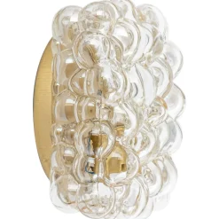 Hot Pamono Small Amber Bubble Glass Sconce by Helena Tynell for Limburg, Germany