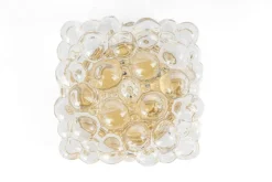 Hot Pamono Small Amber Bubble Glass Sconce by Helena Tynell for Limburg, Germany