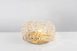 Hot Pamono Small Amber Bubble Glass Sconce by Helena Tynell for Limburg, Germany