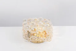 Hot Pamono Small Amber Bubble Glass Sconce by Helena Tynell for Limburg, Germany