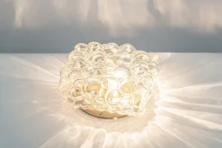 Hot Pamono Small Amber Bubble Glass Sconce by Helena Tynell for Limburg, Germany