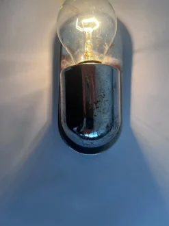 Best Pamono Small Bauhaus Chrome Wall Lamp, Czechoslovakia, 1930s