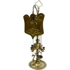Hot Pamono Small Early 19th Century Brass Lucerne Oil Lamp