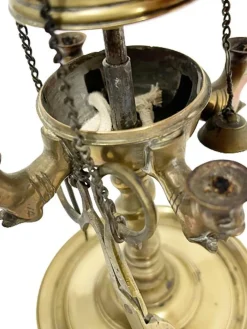 Hot Pamono Small Early 19th Century Brass Lucerne Oil Lamp