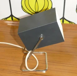 Hot Pamono Small Emperor Cube Table Lights in Anthracite Nickel-Plated from Neheim-Hüsten, 1960s