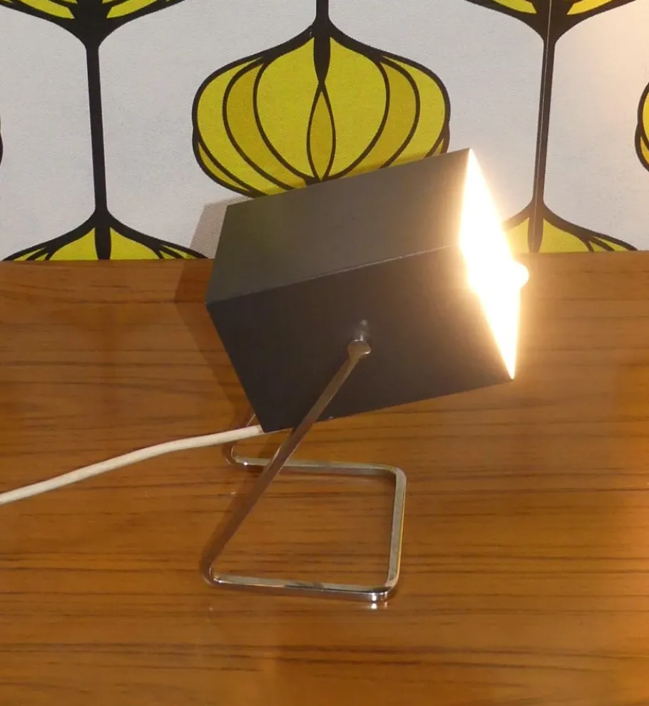 Hot Pamono Small Emperor Cube Table Lights in Anthracite Nickel-Plated from Neheim-Hüsten, 1960s