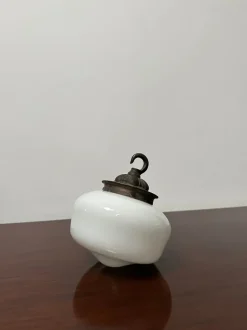 Discount Pamono Small English Opaline Milk Glass Church Pendant, 1920s