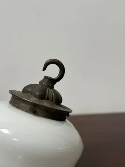 Discount Pamono Small English Opaline Milk Glass Church Pendant, 1920s