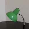 Discount Pamono Small German Desk Lamp with Flexible Chrome Body & Green Metal Shade and Base from Fischer Leuchten, 1970s
