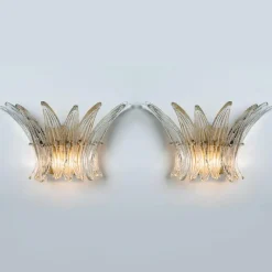 Best Pamono Small Palmette Gold Brass Structured Wall Light attributed to J. T. Kalmar for Kalmar, 1960s