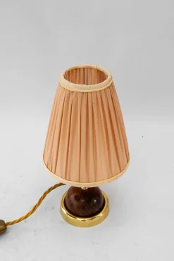 New Pamono Small Table Lamp with Fabric Shade from Rupert Nikoll, 1950s